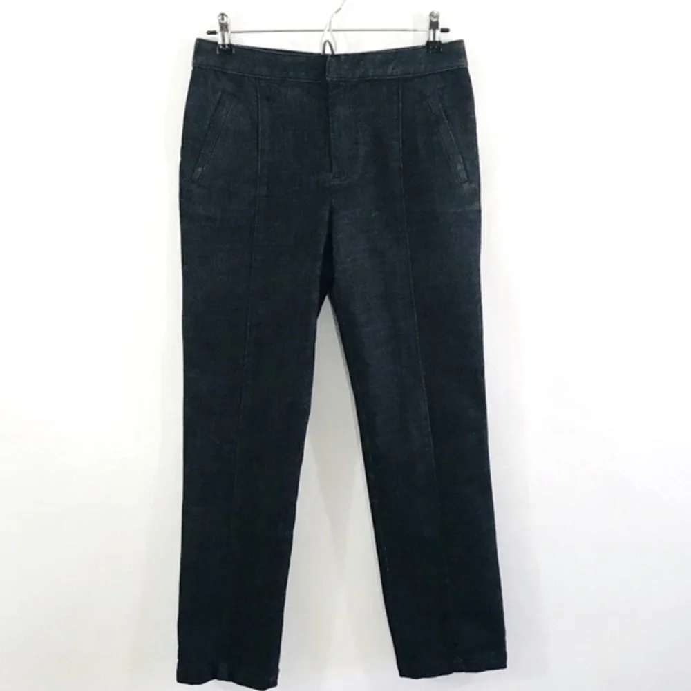 TORY BURCH Slim Cropped Stretch Twill Jeans Dark Wash